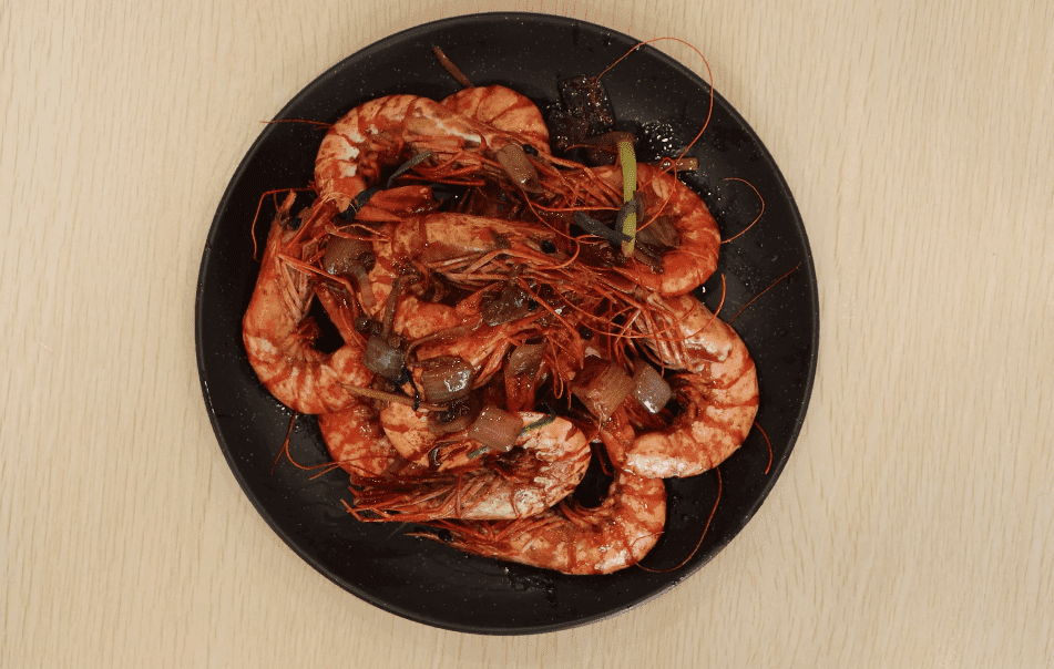 Stir-Fried Black Tiger Shrimp